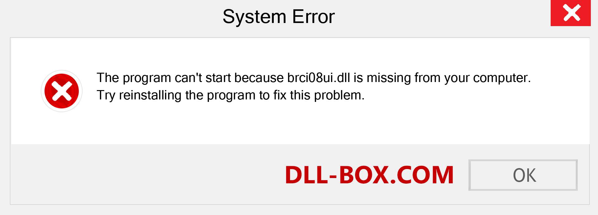  brci08ui.dll file is missing?. Download for Windows 7, 8, 10 - Fix  brci08ui dll Missing Error on Windows, photos, images